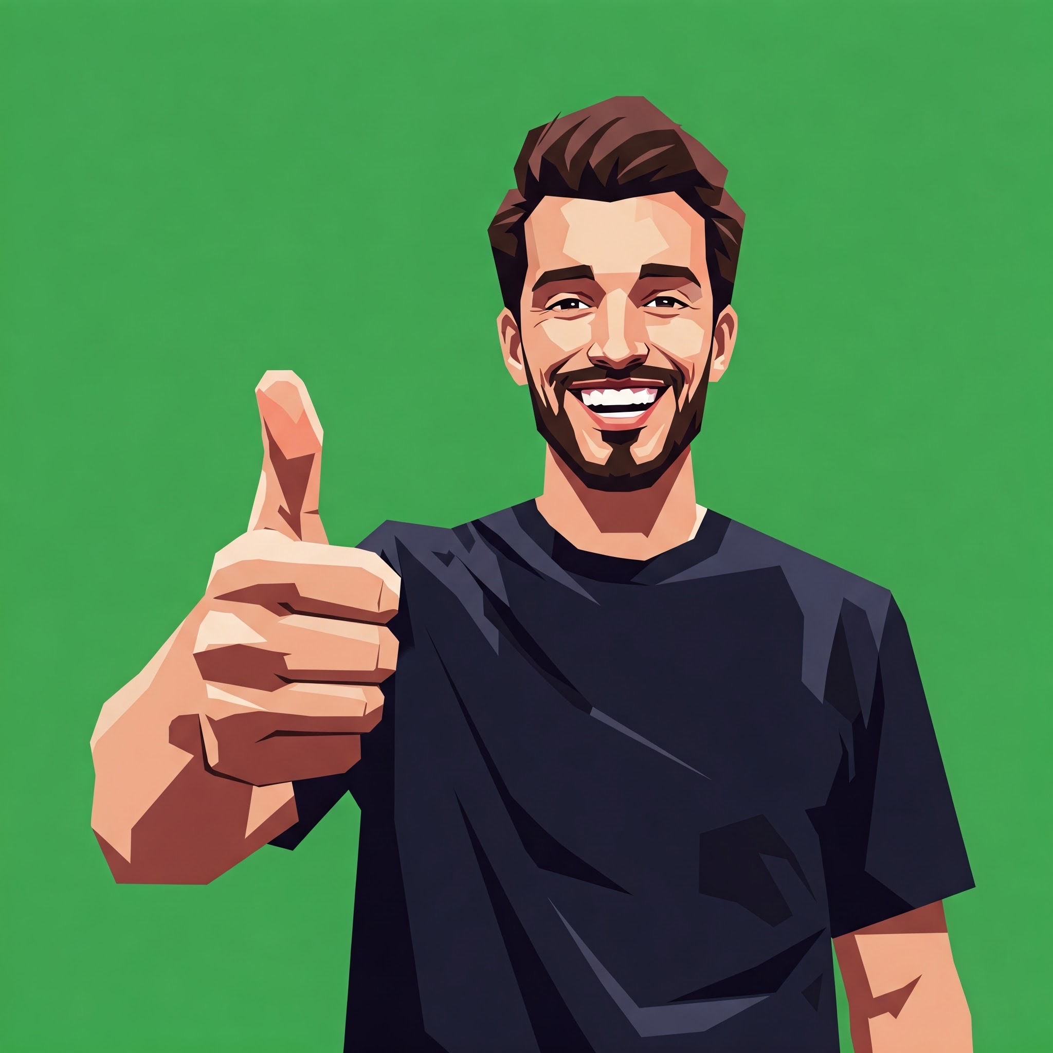 photo of Smiling Man Giving a Thumbs Up